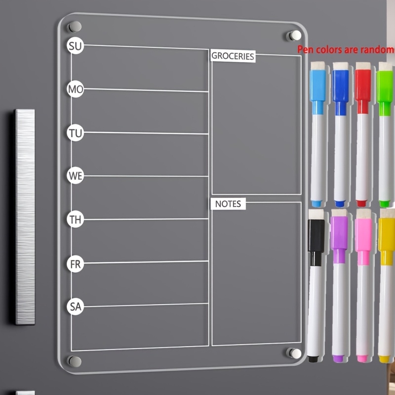 Magnetic Calendar Board - Akrylowa tablica magnetyczna do planowania posiłków