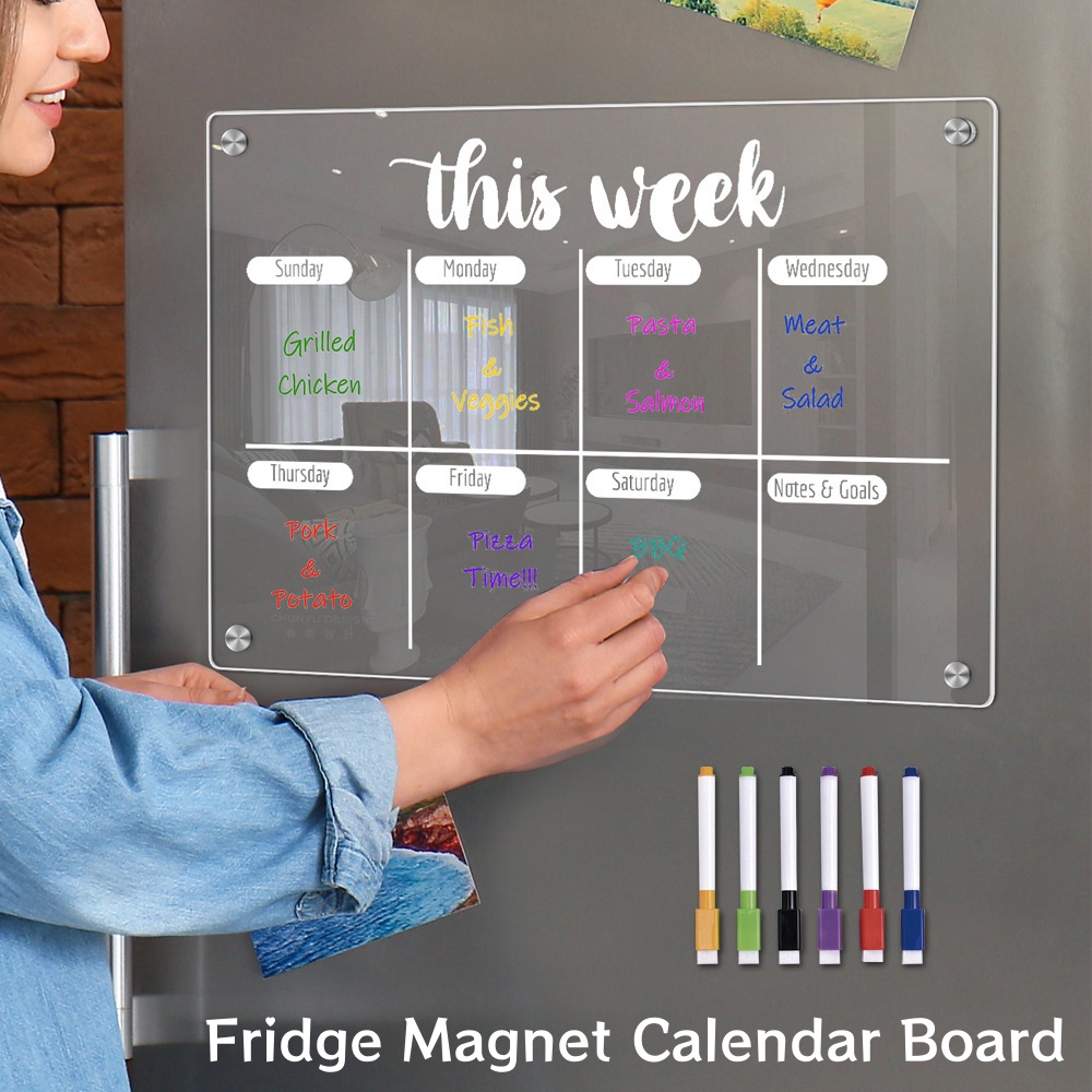 Magnetic Calendar Board - Magnes na lodówkę Tablica kalendarza Planer