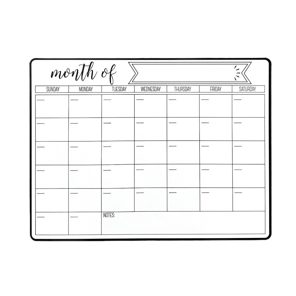 Magnetic Calendar Board - Przenośny magnetyczny kalendarz suchościeralny, łatwy w