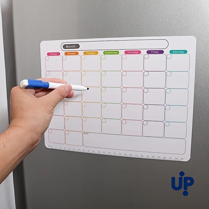 Magnetic Calendar Board - Magnes na lodówkę, planer miesięczny i
