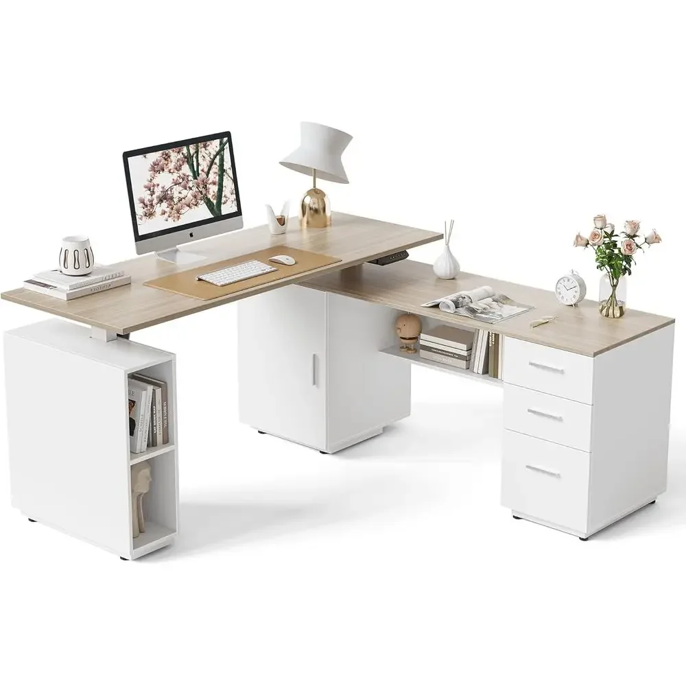 Home Office L Shaped Desk - Biurko w kształcie litery L o