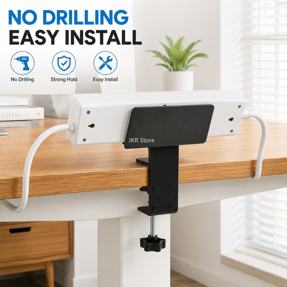 Power Strip Desk - Organizer kabli pod biurkiem, uchwyt na