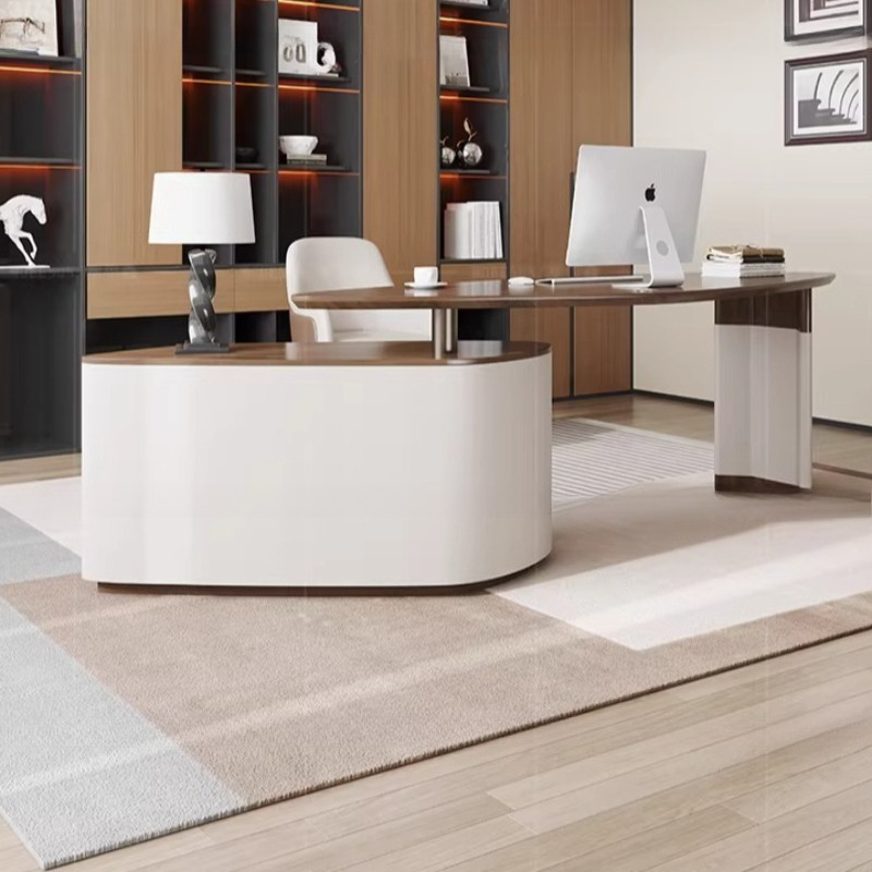 Home Office L Shaped Desk - Regulowane półki na biurko do biura,