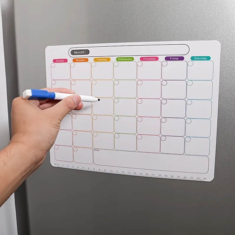 Magnetic Calendar Board - Magnes na lodówkę, planer miesięczny i