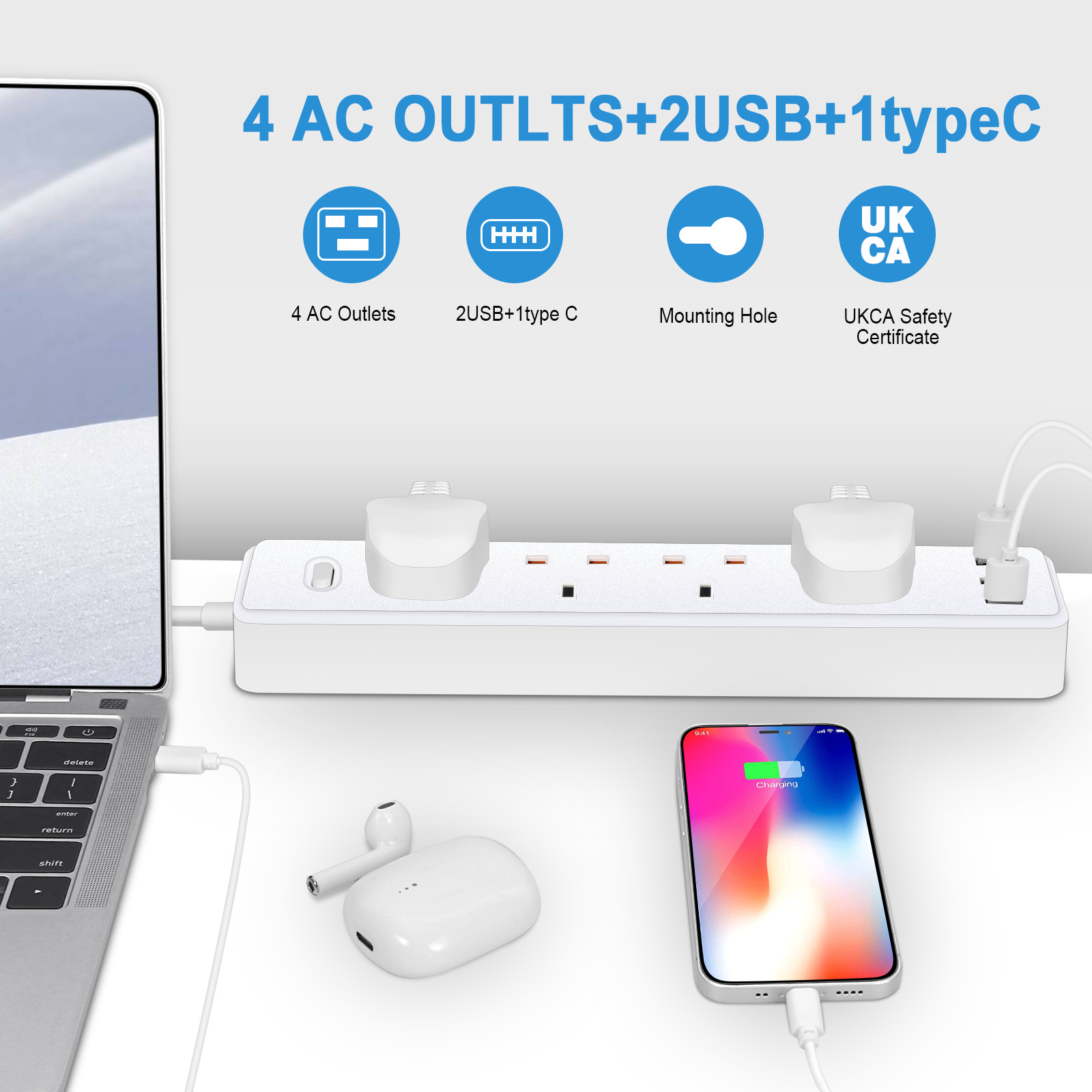 Listwa zasilająca Gniazdo elek – Power Strip Desk recenzja i cena
