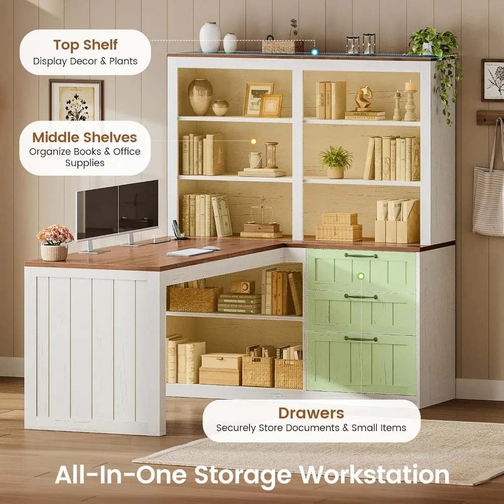 Biurko komputerowe SEDETA Farm – Home Office L Shaped Desk recenzja i cena
