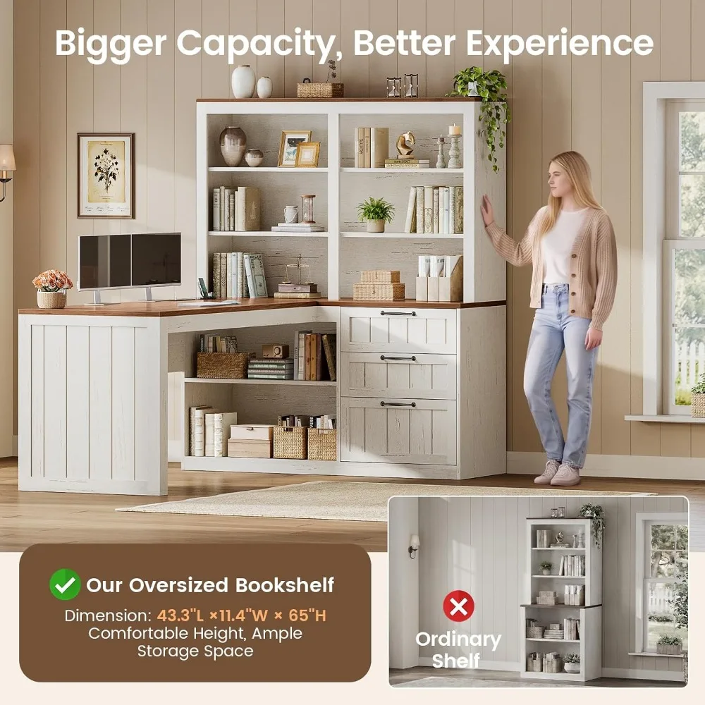 Biurko komputerowe SEDETA Farm – Home Office L Shaped Desk recenzja i cena
