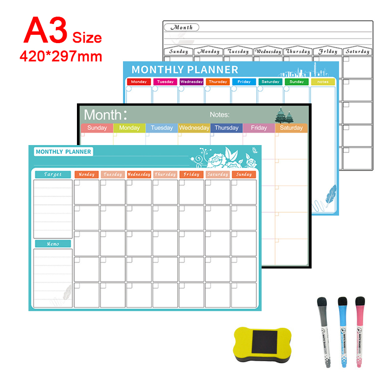 A3 łatwe wymazywanie magnetycz – Magnetic Calendar Board recenzja i cena