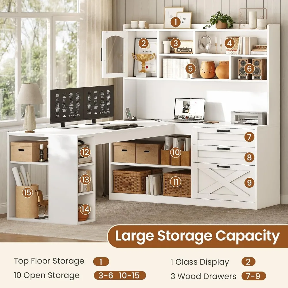 Biurko narożne SEDETA w stylu  – Home Office L Shaped Desk recenzja i cena