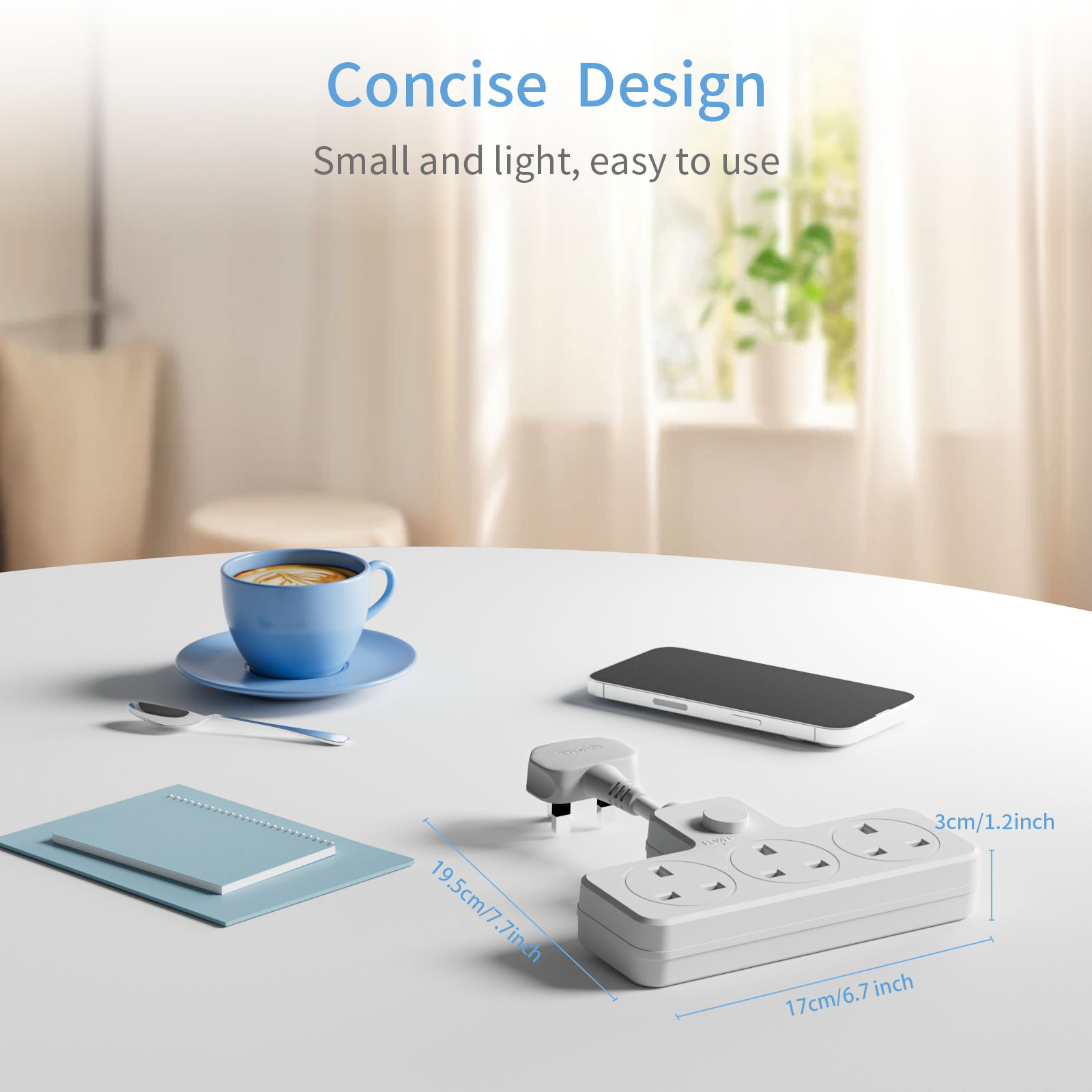 UK Power Plug Wall Outlet 13A  – Power Strip Desk recenzja i cena