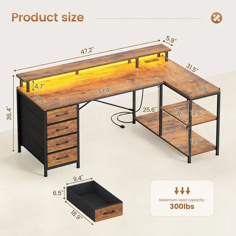 Biurko w kształcie litery L z  – Home Office L Shaped Desk recenzja i cena