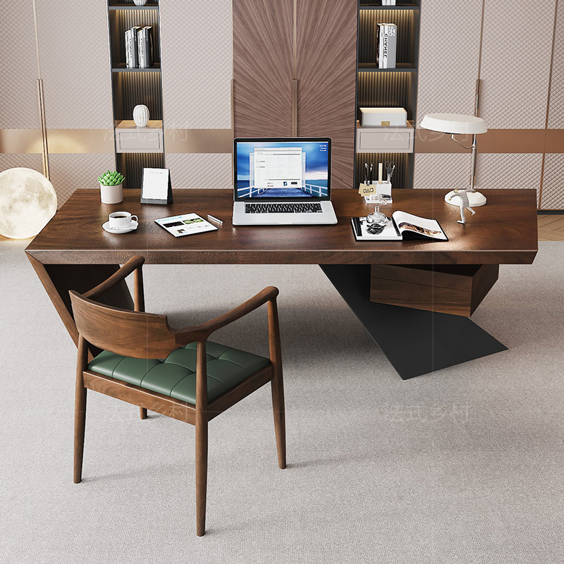 Biurko prezydenckie z orzecha  – Home Office L Shaped Desk recenzja i cena