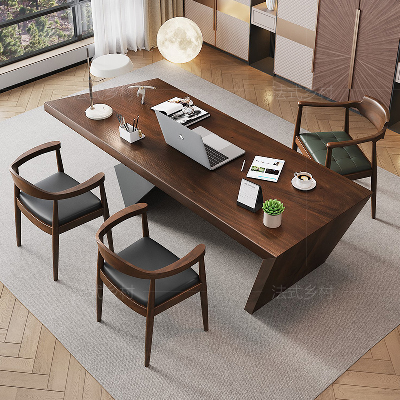 Biurko prezydenckie z orzecha  – Home Office L Shaped Desk recenzja i cena