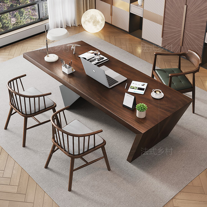 Biurko prezydenckie z orzecha  – Home Office L Shaped Desk recenzja i cena