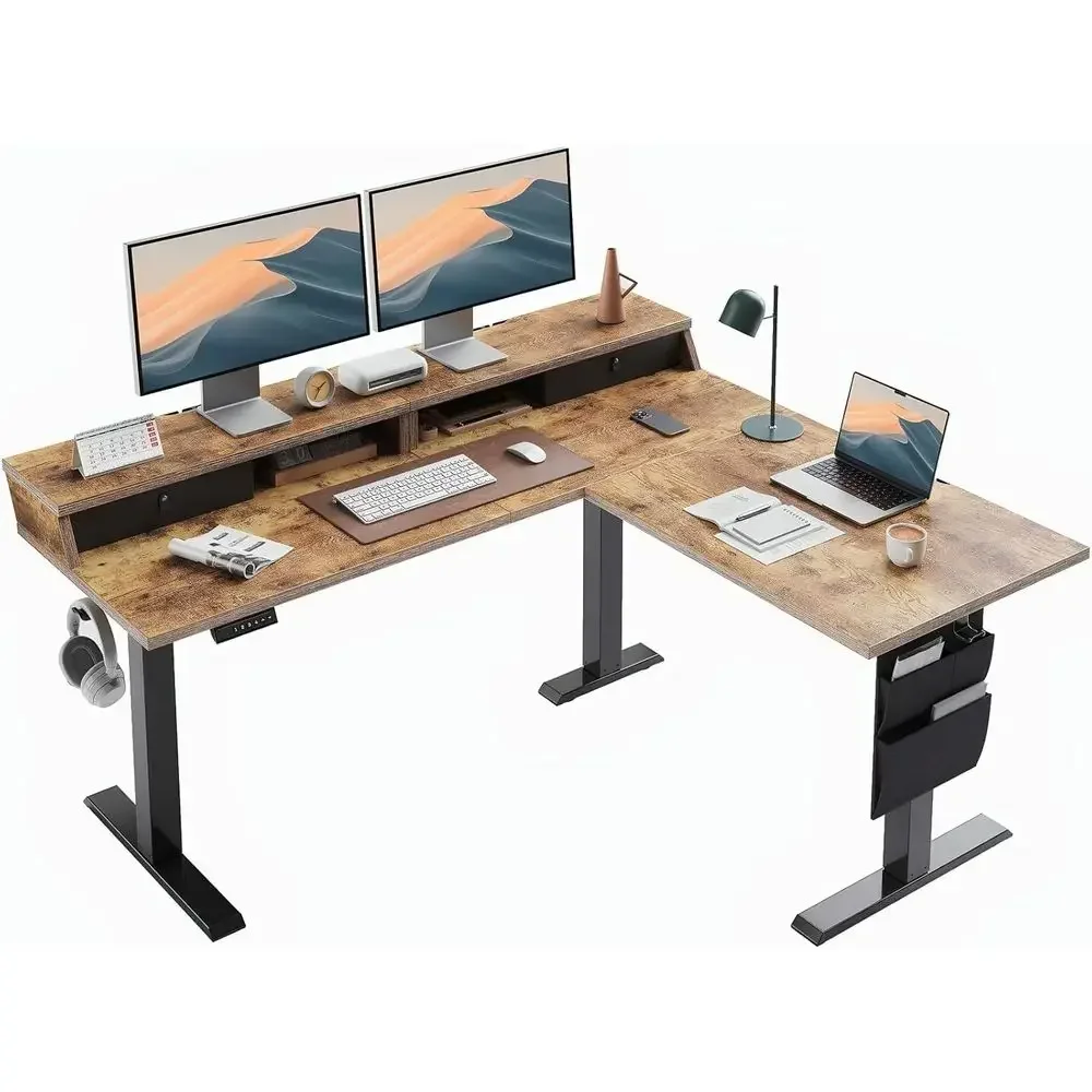 Elektryczne biurko stojące w k – Home Office L Shaped Desk recenzja i cena