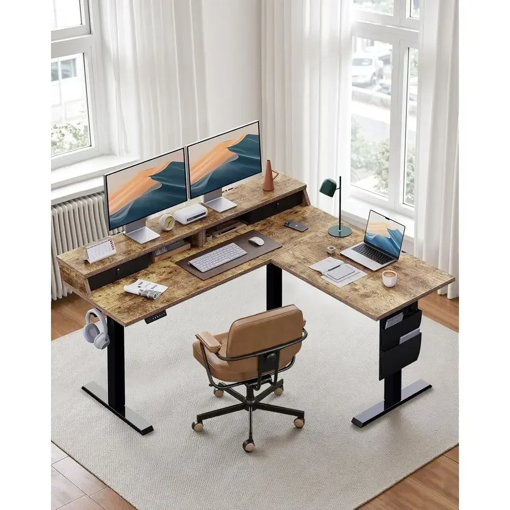Elektryczne biurko stojące w k – Home Office L Shaped Desk recenzja i cena