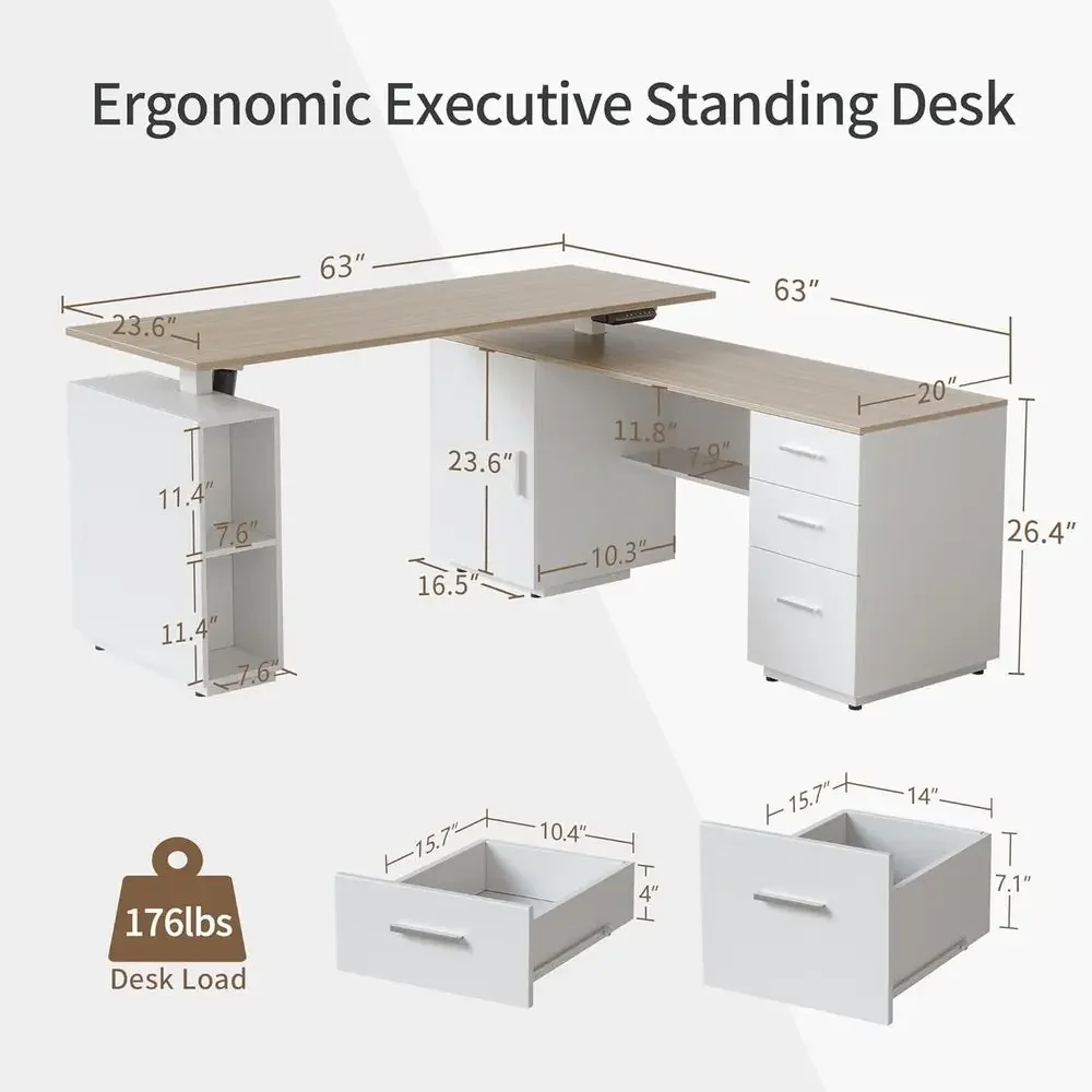 Biurko w kształcie litery L o  – Home Office L Shaped Desk recenzja i cena
