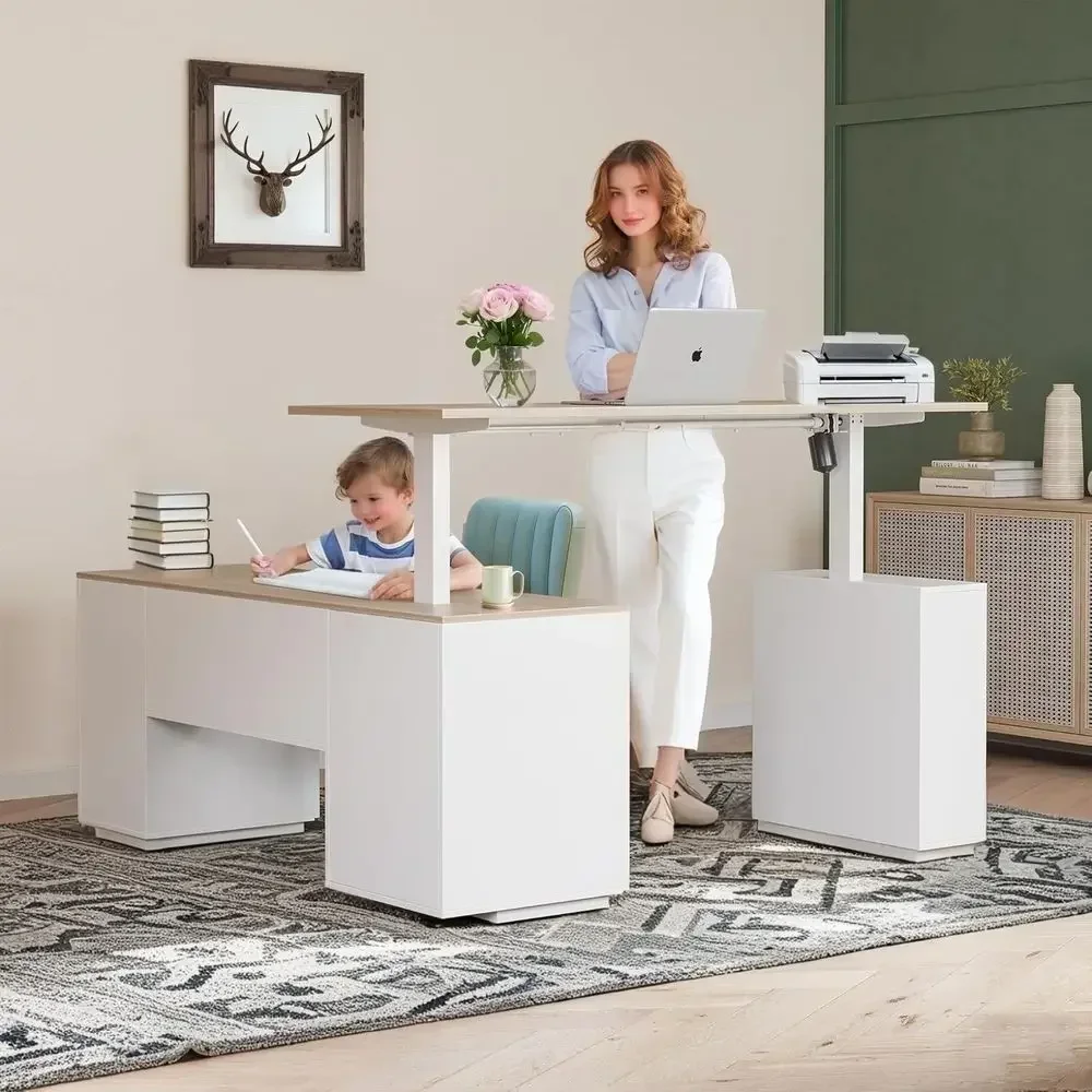 Biurko narożne w kształcie lit – Home Office L Shaped Desk recenzja i cena