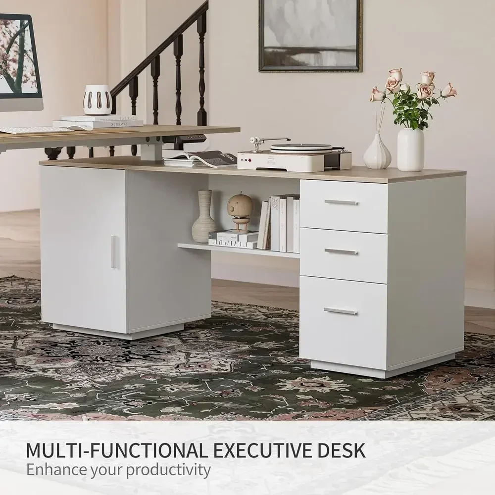 Biurko narożne w kształcie lit – Home Office L Shaped Desk recenzja i cena