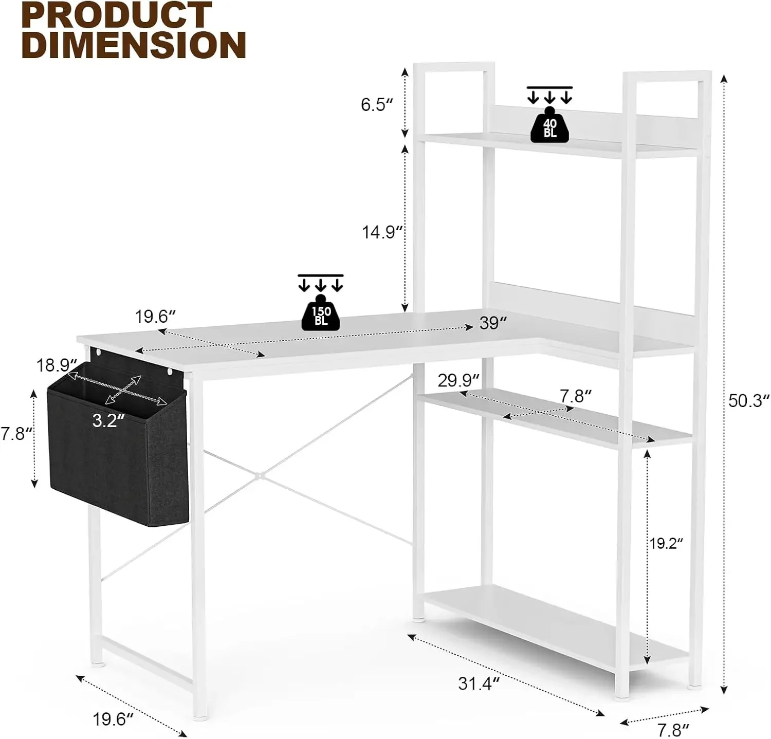 Biurko komputerowe w kształcie – Home Office L Shaped Desk recenzja i cena