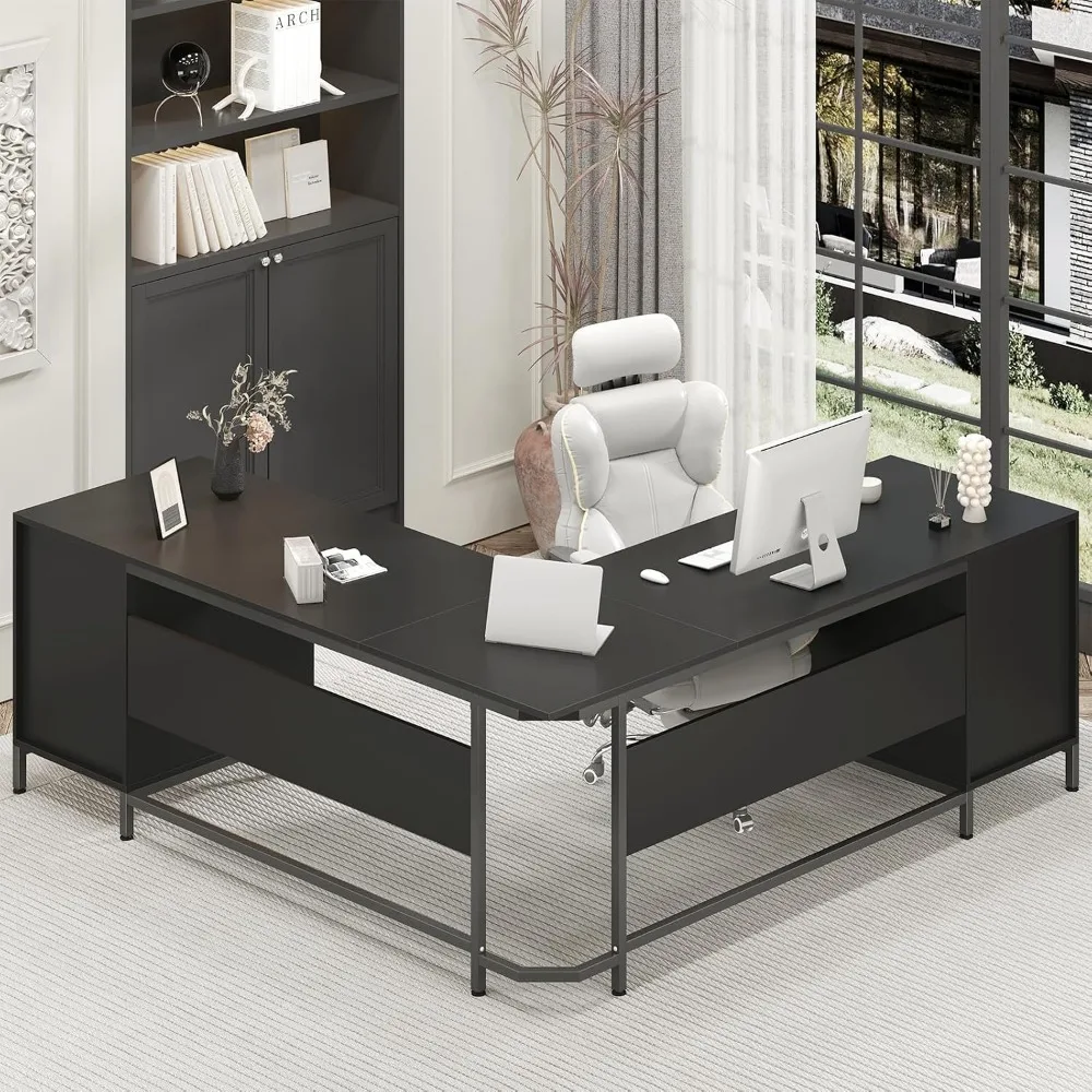 Biurko narożne w kształcie lit – Home Office L Shaped Desk recenzja i cena